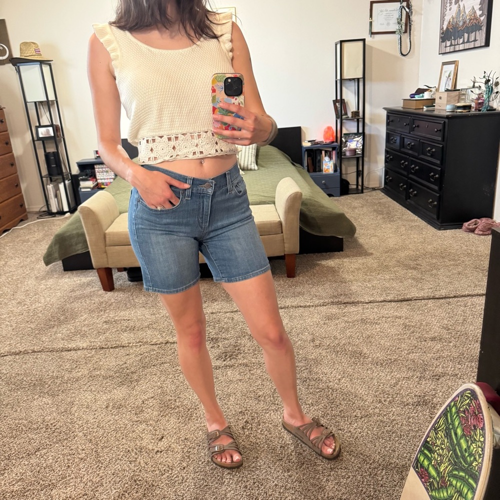 Levi's Blue Straight Jean Shorts